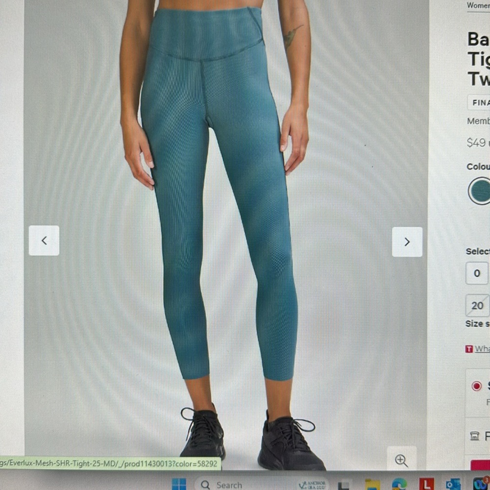 Base pace high-rise tight 25” two tone ribbed Lululemon leggings